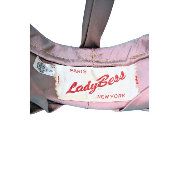 Vintage 1950s Pillbox Hat Lady Bess Fur Mauve Tan Netted Round Hat - Picture 9 of 10